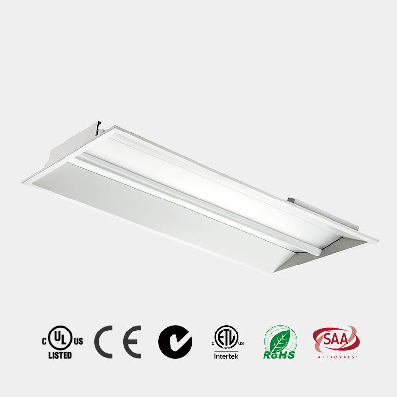 LED Panel Light 2x2 2x4 DLC 110 LM/W CE ETL LED Recessed LED Troffer China HG-L208T