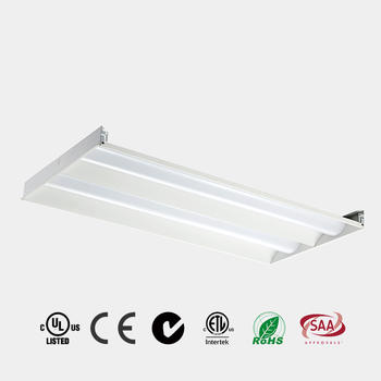 led light panel with sensor emergency 2x2 2x4 DLC 125 LM/W CE ETL LED Recessed LED Troffer China HG-L248