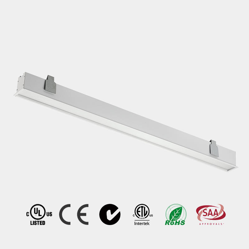 Recessed LED Linear Light PC milky diffuser aluminum housing CE ETL 110 LM/W China HG-L242R