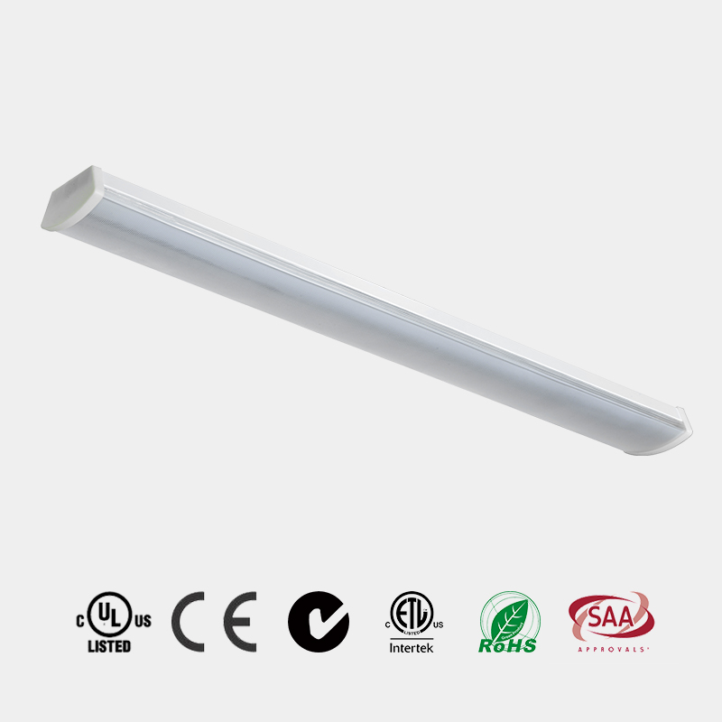 Led Light Fitting slim batten UGR<19 CE ETL 110 LM/W micro prismatic diffuser  C1801